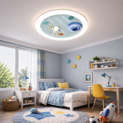 Lustra LED CONSTELATION cu telecomanda 64W, Diametru 50cm, lumina Rece/Calda/Neutra, Alb Albastru