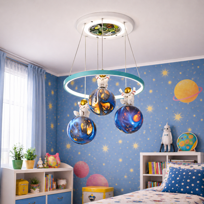 Lustra LED ASTRONAUT 35W, 3xE27, lumina Rece/Calda/Neutra, Alb
