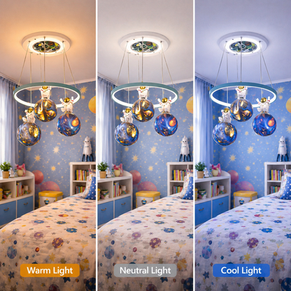 Lustra LED ASTRONAUT 35W, 3xE27, lumina Rece/Calda/Neutra, Alb