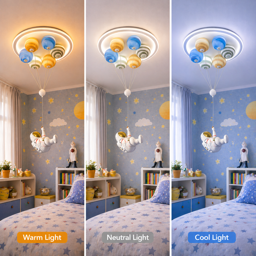 Lustra LED ASTRONAUT 60W, 6xE27, lumina Rece/Calda/Neutra, Alb