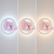 Lustra LED cu telecomanda 71W, Diametru 50cm, lumina Rece/Calda/Neutra, Roz