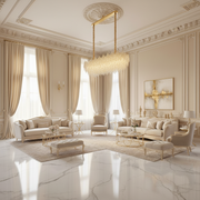 Candelabru Cristal LACE Royale 11xE14, Dimensiune 83x33 cm, Inaltime 31 cm, Auriu Lucios, Inaltime Reglabila, Design Elegant