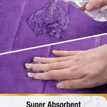 Covoras de Baie, 50x80 cm, Mov, Antiderapant, Absorbant