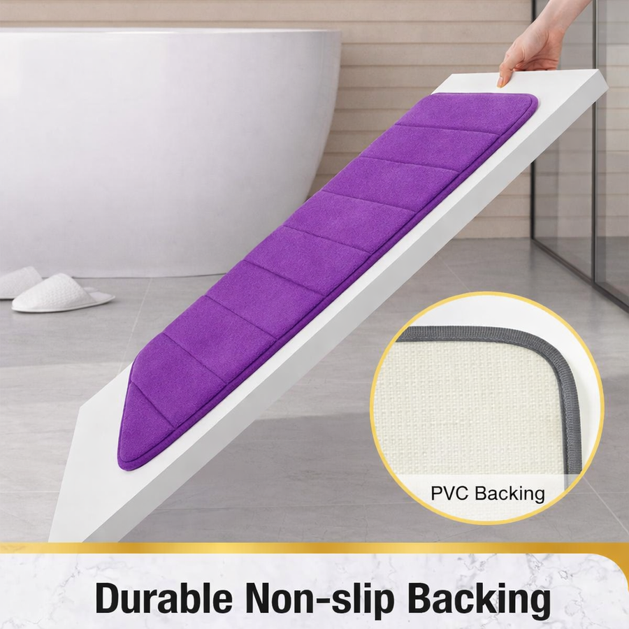 Covoras de Baie, 50x80 cm, Mov, Antiderapant, Absorbant