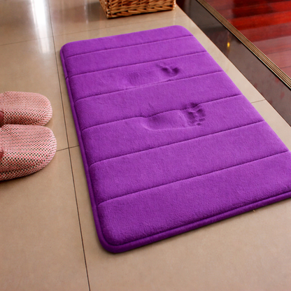 Covoras de Baie, 50x80 cm, Mov, Antiderapant, Absorbant
