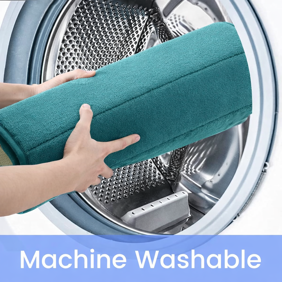 Covorase de Baie, 80x50 cm / 50x40 cm, Verde, Antiderapant, Absorbant, Set 2 bucati