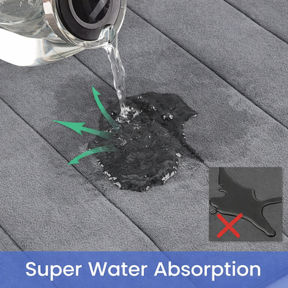 Covorase de Baie, 80x50 cm / 50x40 cm, Gri, Antiderapant, Absorbant, Set 2 bucati