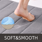 Covorase de Baie, 80x50 cm / 50x40 cm, Gri, Antiderapant, Absorbant, Set 2 bucati