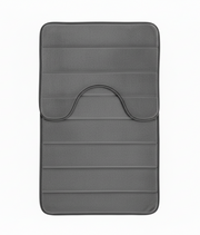 Covorase de Baie, 80x50 cm / 50x40 cm, Gri, Antiderapant, Absorbant, Set 2 bucati