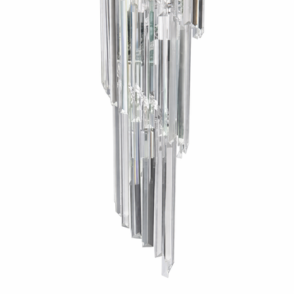 Candelabru Cristal CC110/600x1800BK , 28xE14, Diametru 60cm, Inaltime 180cm, Negru, Inaltime Reglabila, Design Elegant