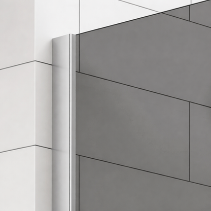 Paravan duș Walk-In 90x195 cm, sticlă securizată 8 mm, gri, profil metalic rezistent