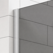 Paravan duș Walk-In 100x195 cm, sticlă securizată 8 mm, gri, profil metalic rezistent