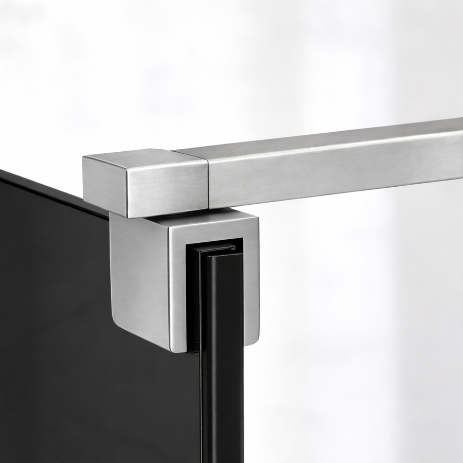 Paravan duș Walk-In 90x195 cm, sticlă securizată 8 mm, gri, profil metalic rezistent