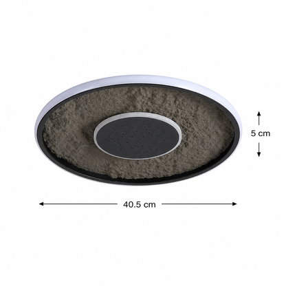 Lustra LED cu telecomandă LT656BK, 3000/4000/6000K, Ø40.5,46W, Negru