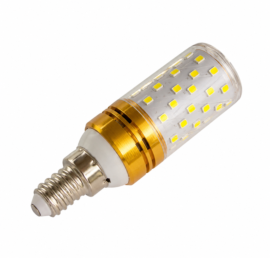 Bec E14 LED, 12W, Auriu, Lumina Calda/Neutra/Rece, 3000K/4000K/6000K