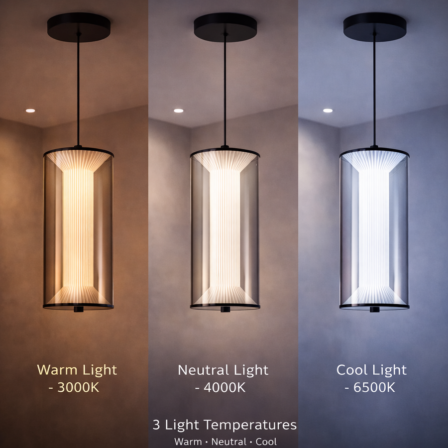 Lustra LED Suspendata cu Telecomanda 29W, LM511/1BK, Inaltime Reglabila, Lumina Calda/Rece/Neutra, Alb, Meta