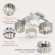 Lustra Georgiana, LC115/4, 4x E27, Crom, Metal