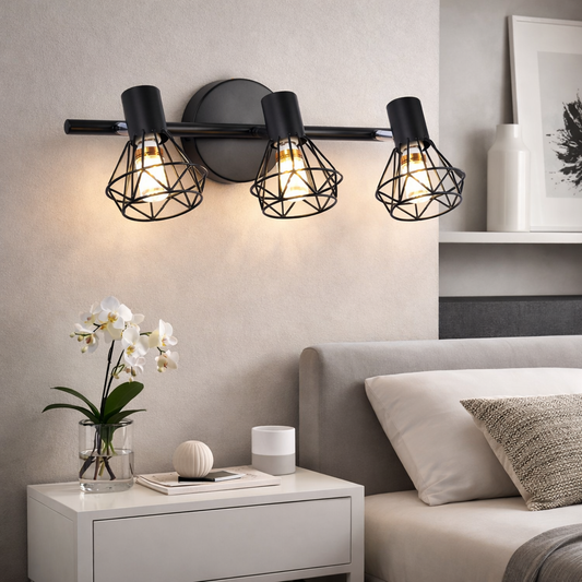 Lustra cu Abajur, GRACIE, LC365/3BK, Diamant, 3XE14, Negru