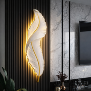Aplica LED, Pena Decorativa 85CM Lumina Rece/Calda/Neutra 3000K/4000K/6000K Alb Auriu