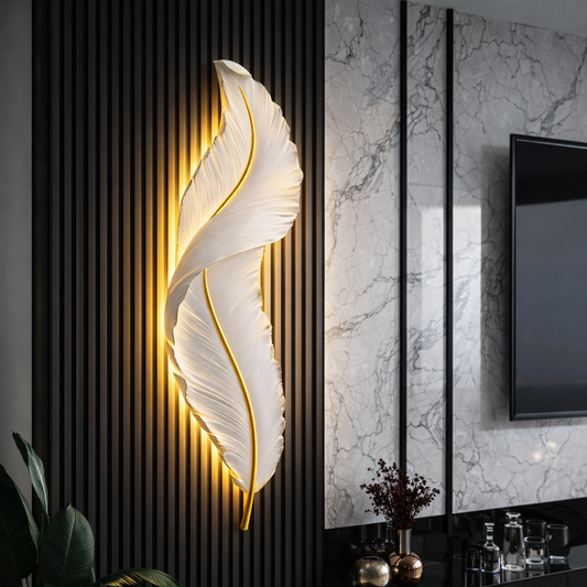 Aplica LED, Pena Decorativa 85CM Lumina Rece/Calda/Neutra 3000K/4000K/6000K Alb Auriu