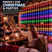 Instalatie de Craciun Tip Ploaie, Lumina Multicolora, 300 x 300cm, 320 LED-uri