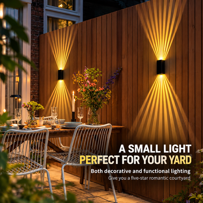 Aplica LED CALMO Exterior, 8W, Lumina Calda, IP65, Aluminiu, Negru
