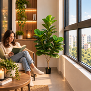 Planta Artificială Copac Tip Smochin, 3 brate, 160 cm, Verde, cu Ghiveci