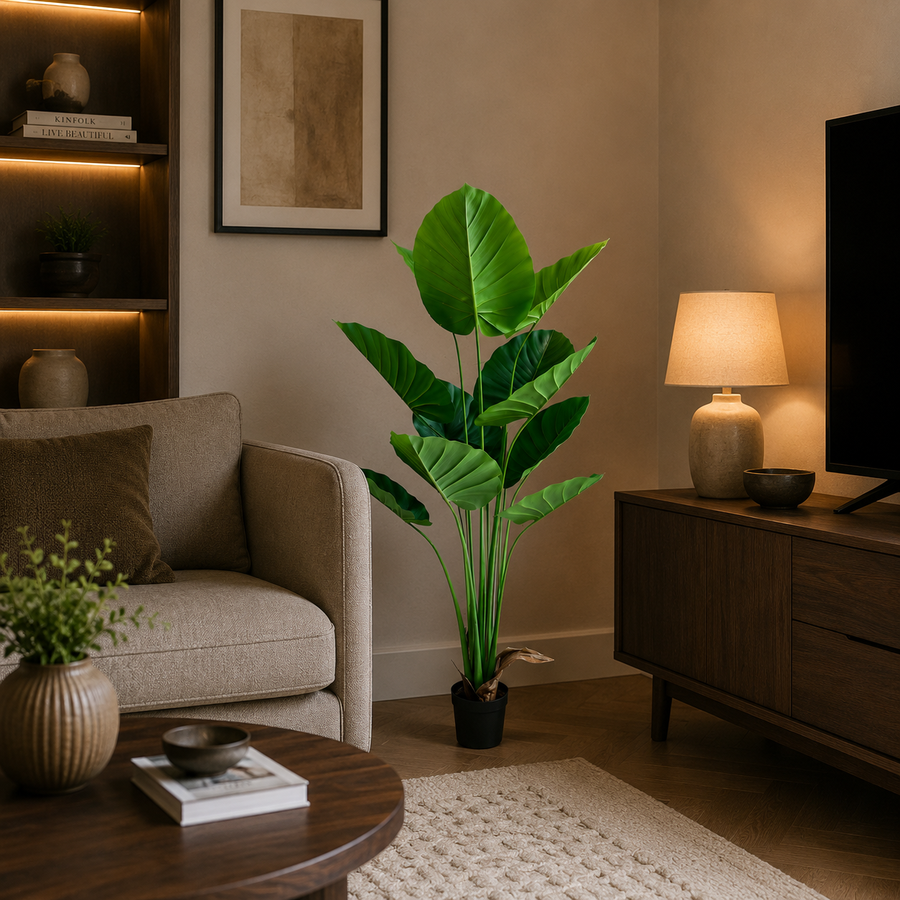 Decorațiune Epipremnum Aureum, 160 cm, 12 frunze, Verde