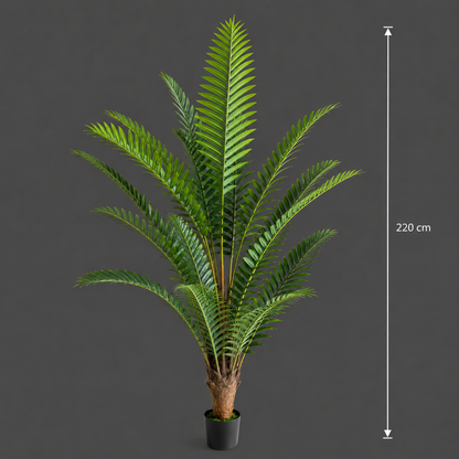 Decorațiune Roystonea Regia, 220 cm, 18 frunze, Verde