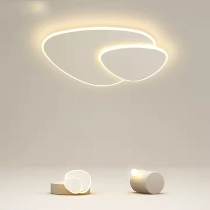 Lustra LED cu telecomanda FUTURA LUMINA 98W, Ovala, lumina Rece/Calda/Neutra, Dimabila, Alb