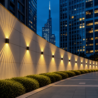 Aplica LED CALMO Exterior, 8W, Lumina Calda, IP65, Aluminiu, Negru