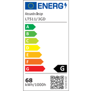 Lustra LED cu telecomanda RIGA LILITH 68W, 3 Cercuri, lumina Rece/Calda/Neutra, Dimabila, Auriu Lucios