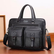 Geantă business laptop SAMARKAND, 38x7x28 cm, Piele Ecologică, Negru