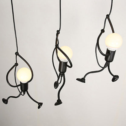 Lustra MODERNA, tip Pendul, FUNTASIA, Figurina, 3xE27, Inaltime Reglabila, Negru