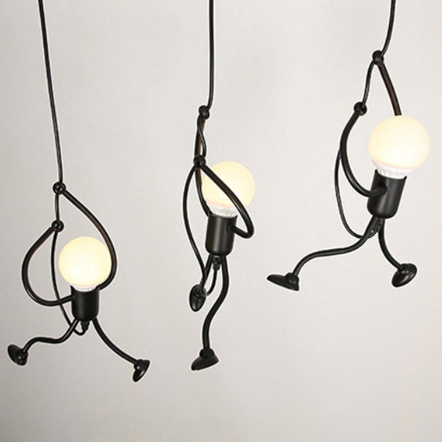 Lustra MODERNA, tip Pendul, FUNTASIA, Figurina, 3xE27, Inaltime Reglabila, Negru