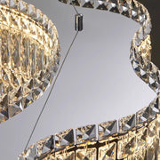 Candelabru Cristal LED cu Telecomanda Regalis, Lungime 58cm, Crom Lucios, Inaltime Reglabila