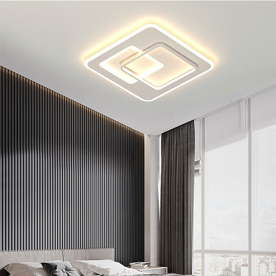 Lustra LED cu telecomanda NOLUX 34W, Patrata, lumina Rece/Calda/Neutra, Dimabila, Alb Lustre LED cu Telecomanda Default Title Alessandro Design