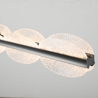 Lustra LED suspendata cu Telecomanda ISOTTA 105W, lumina Rece/Calda/Neutra 3000K/4000K/6000K, Dimabila,Inaltime Reglabila, Negru si Argintiu, Metal si Cristal