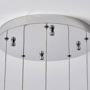 Candelabru Modern LED CM526/18, 51W, Diametru 58.5cm, Inaltime Reglabila, Crom