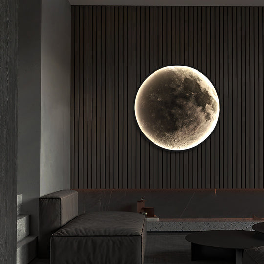 Aplica LED Decorativa cu Telecomanda, Luna 34W Diametru 50CM Lumina Calda Neutra Rece 3000/4000/6000K Lustre LED cu Telecomanda Default Title Alessandro Design