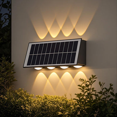 Aplica LED Exterior Solaris, 8 Surse de lumina, Lumina Calda, Negru