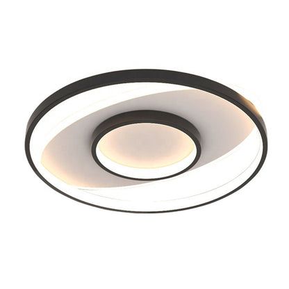 Lustra LED cu telecomanda FIGURATO, 120W, 3 Cercuri, lumina Rece/Calda/Neutra, Dimabila, Negru