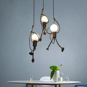 Lustra MODERNA, tip Pendul, FUNTASIA, Figurina, 3xE27, Inaltime Reglabila, Negru