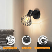 Lustra cu Abajur, GRACIE, LC365/1BK, Diamant, 1XE14, Negru, Metal