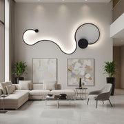 Aplica LED Delilah 36W Decorativa Lumina Rece/Calda/Neutra Metal si SIlicon Negru