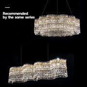 Candelabru Cristal LED cu Telecomanda Regalis, Lungime 58cm, Crom Lucios, Lumina Calda/Rece/Neutra 3000K/4000K/6000K, Inaltime Reglabila, Lumina Dimabila, Metal si Cristal