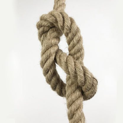 Lustra Vintage LV103/130, 1xE27, Rustic, Sfoara si Metal, 130cm, Suport Negru