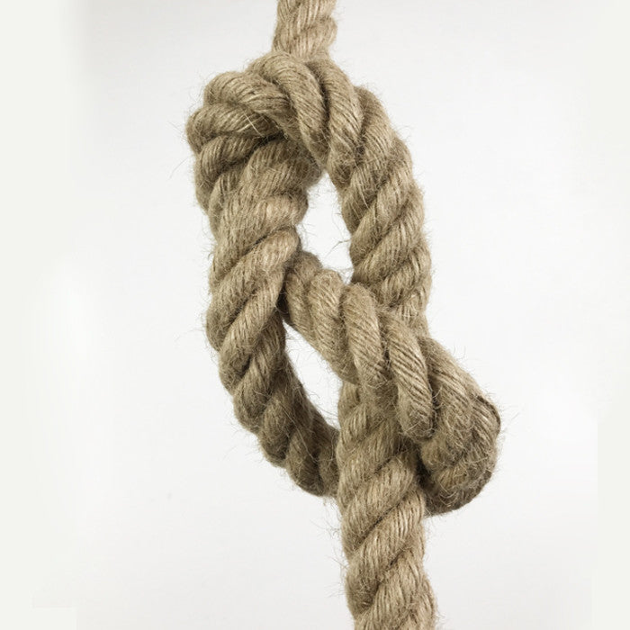 Lustra Vintage LV103/130, 1xE27, Rustic, Sfoara si Metal, 130cm, Suport Negru