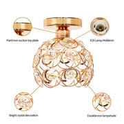 Lustra Vera, 1*E27, Auriu, Metal si Cristal