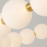 Lustră Suspendată LED Acril Aurelia 41W cu Telecomandă, Dimabilă, 3000K/4000K/6000K, Auriu, Metal și Acril